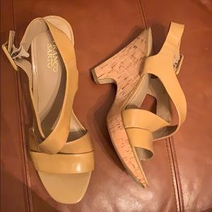 New Franco Sarto Patent Leather Sandals Size 10.5